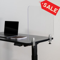 Flash Furniture BR-DDIA-4558-GG Clear Acrylic Desk Partition, 18